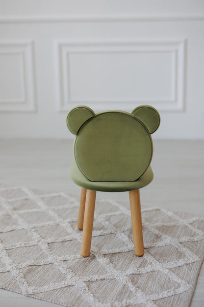 Children's soft chair Bear, 5-7 years old, 115-125 cm, Olive