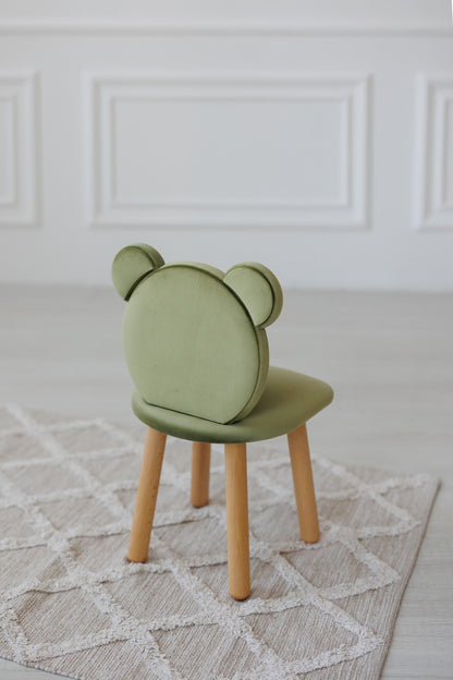 Children's soft chair Bear, 5-7 years old, 115-125 cm, Olive