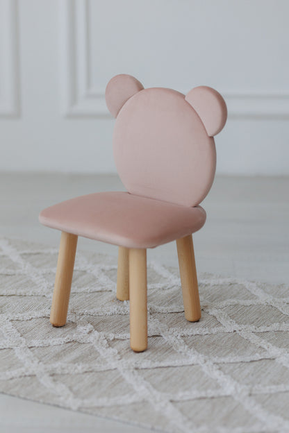 Children's soft chair Bear, 5-7 years old, 115-125 cm, Powdered