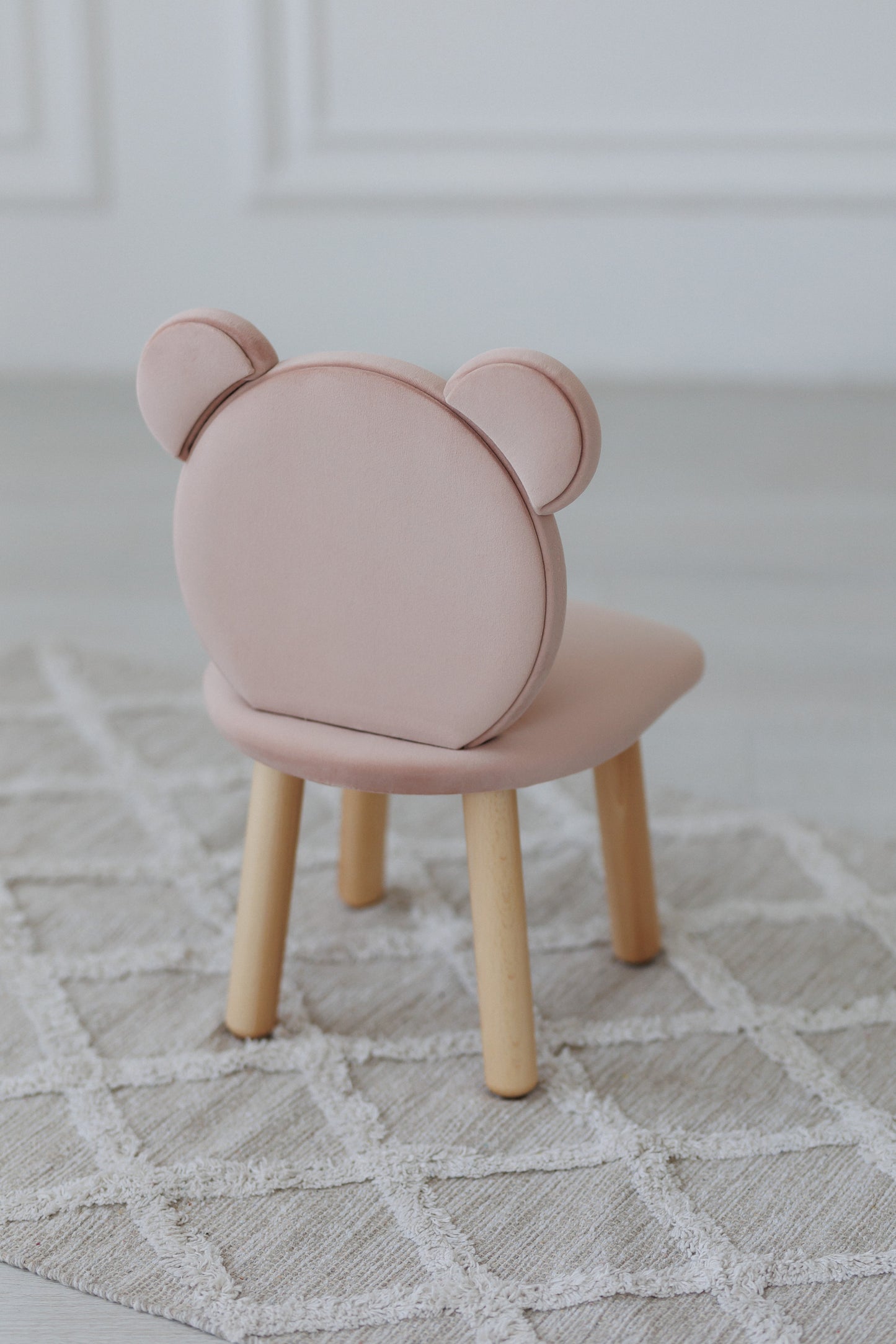 Children's soft chair Bear, 5-7 years old, 115-125 cm, Powdered