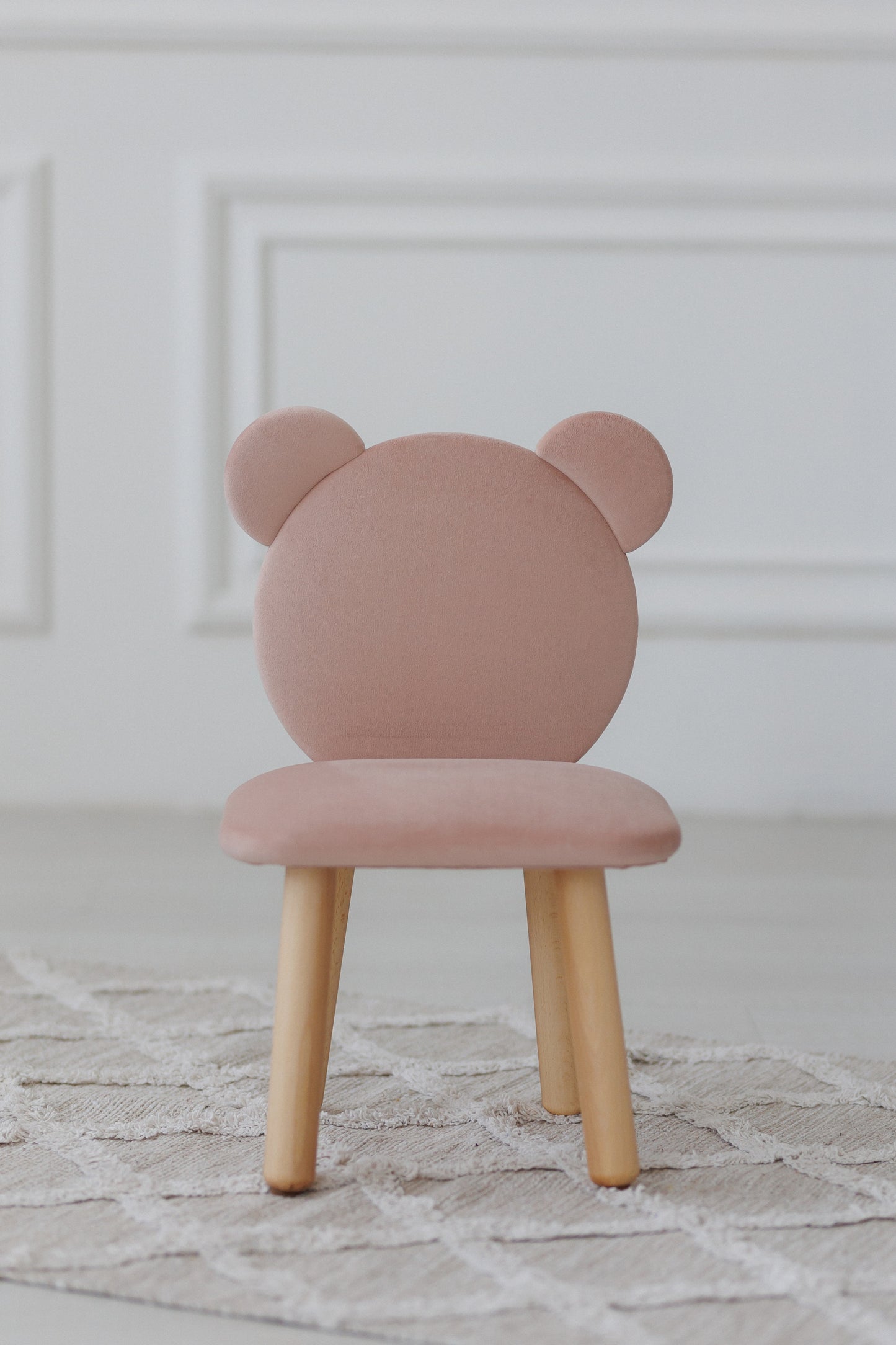 Children's soft chair Bear, 5-7 years old, 115-125 cm, Powdered
