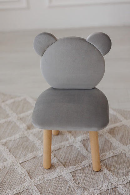Children's soft chair Bear, 3-5 years old, 105-115 cm, Gray