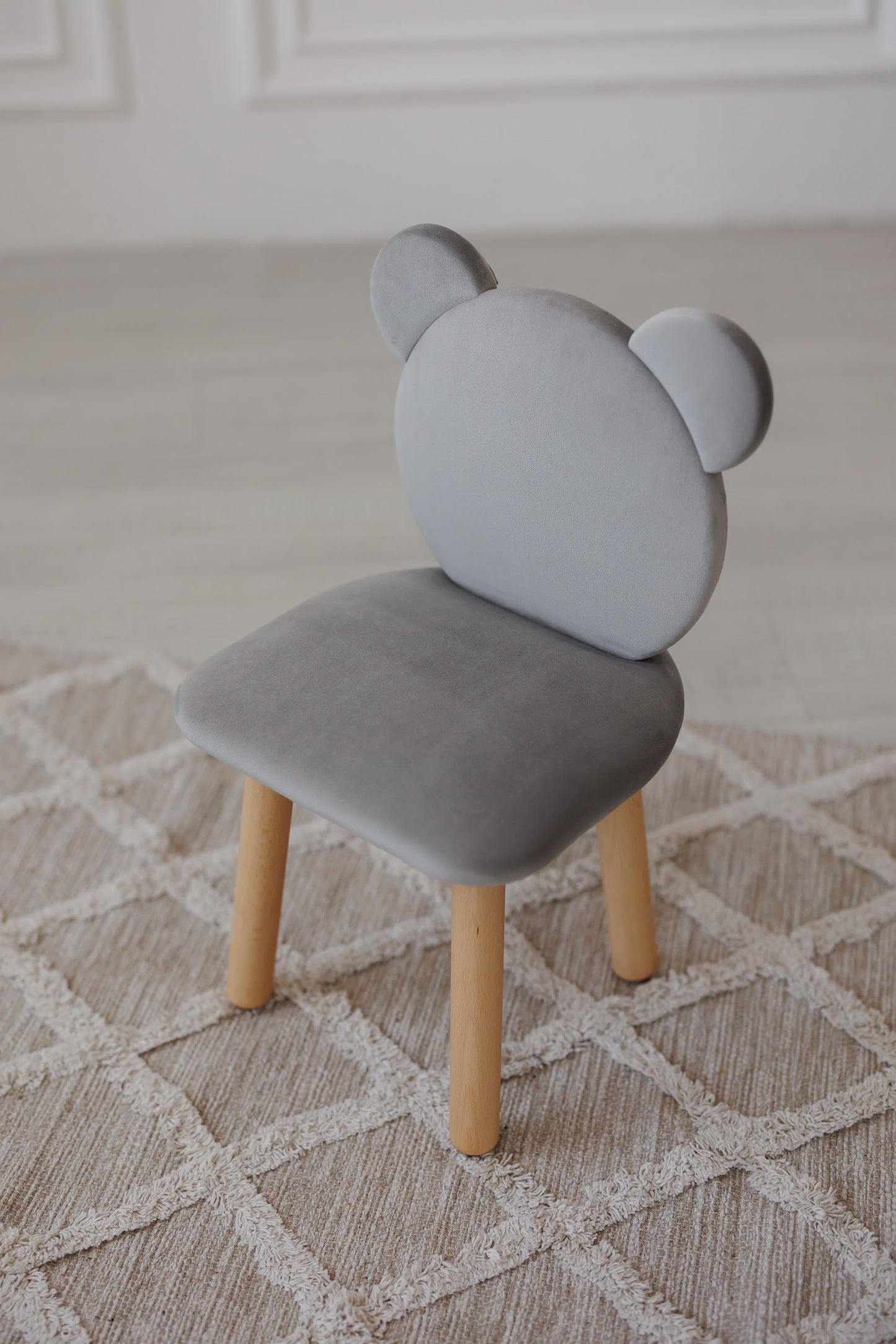 Children's soft chair Bear, 5-7 years old, 115-125 cm, Gray