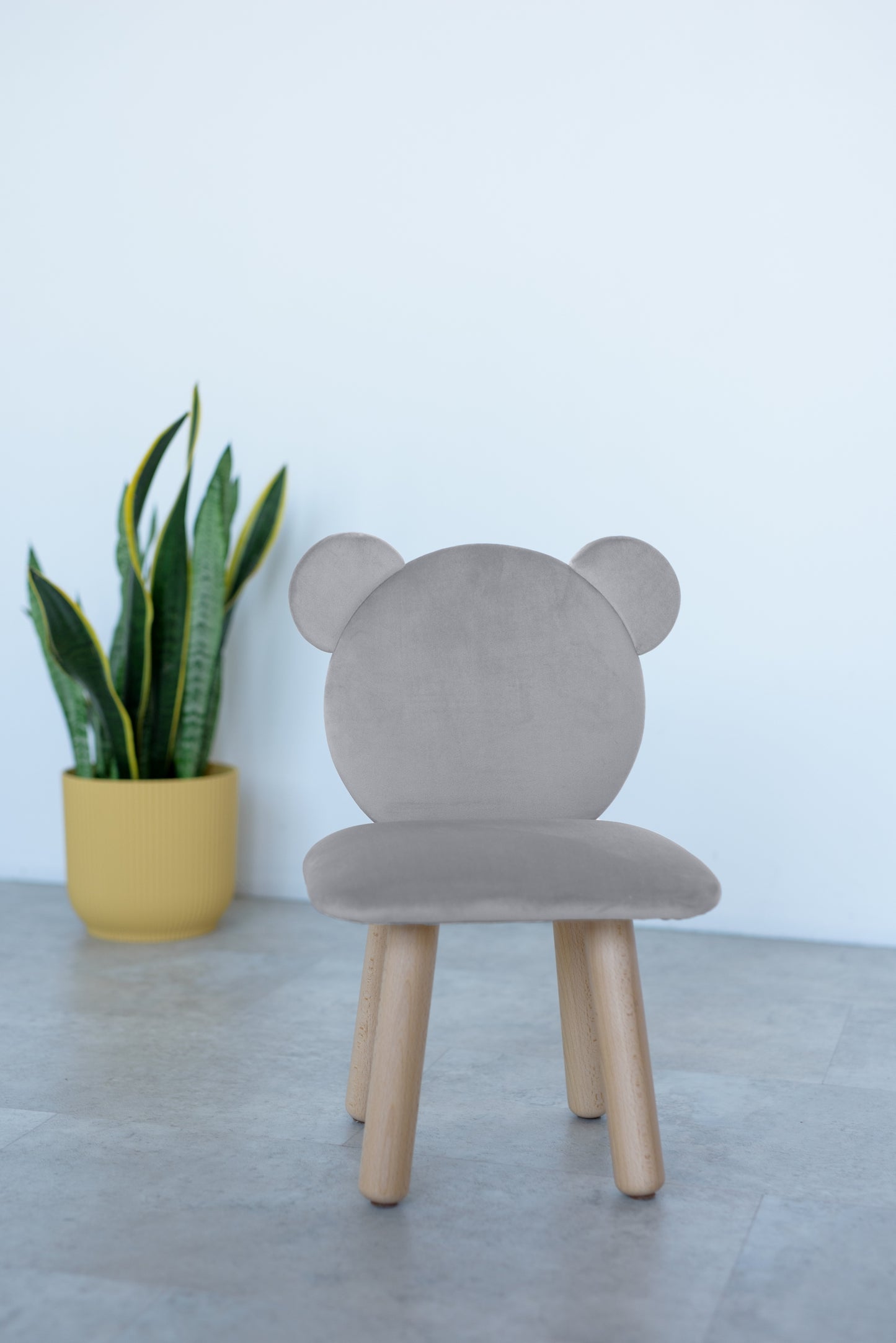 Children's soft chair Bear, 5-7 years old, 115-125 cm, Gray