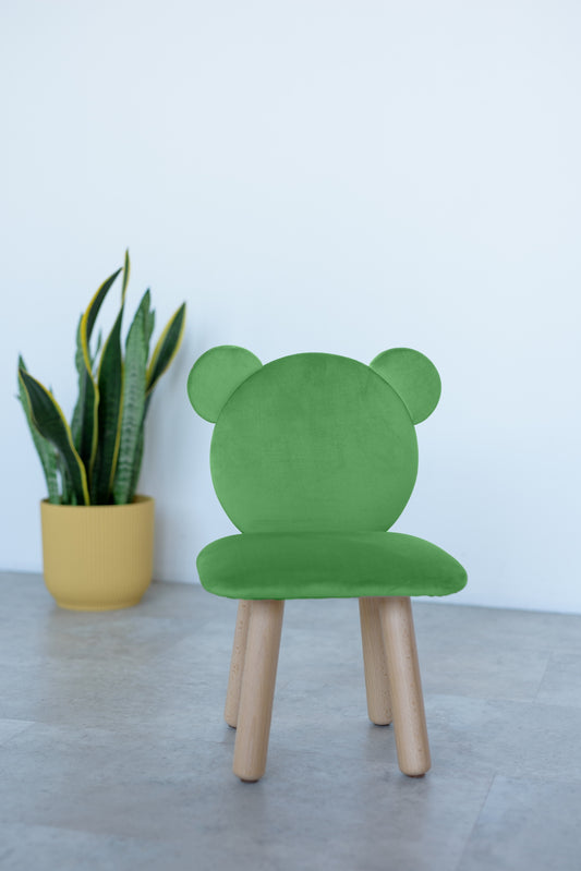 Children's soft chair Bear, 2-4 years old, 90-105 cm, Green