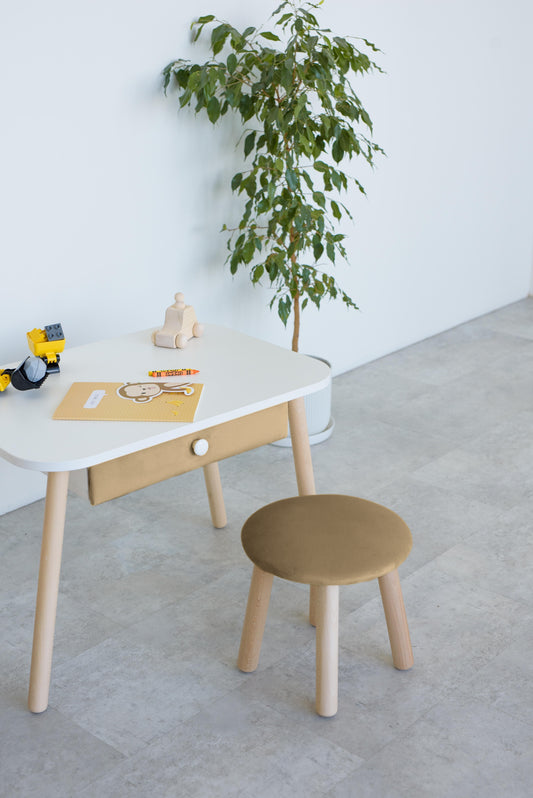 Kids stool, 2-4 years old, 90-105 cm, Beige