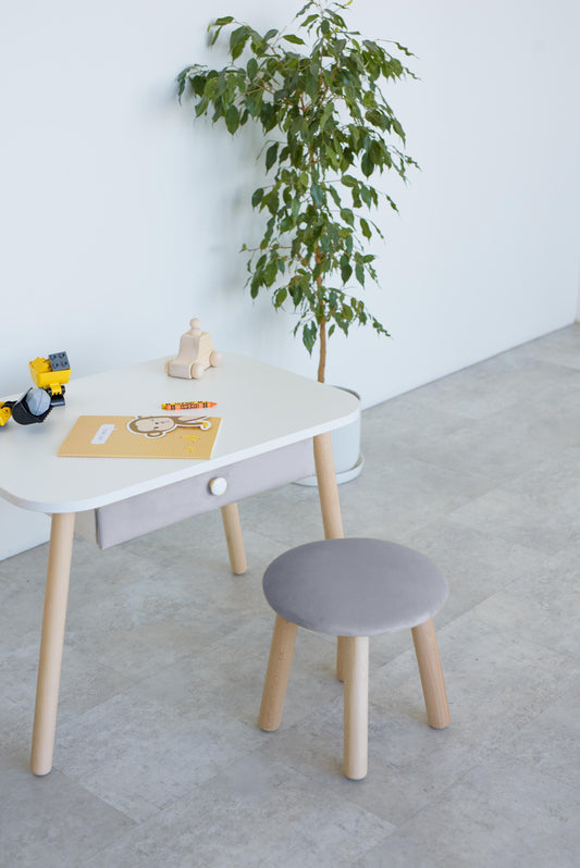 Kids stool, 2-4 years old, 90-105 cm, Gray