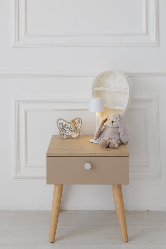 Dreamer Wood bedside table, Cappuccino
