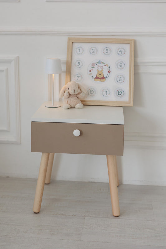Dreamer Color bedside table, Cappuccino
